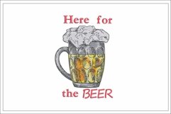 Here for the beer embroidery design, lager embroidery Product Image 1