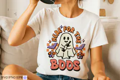 Retro Halloween Here for the Boos SVG PNG T-shirt Design Product Image 2