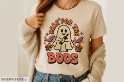 Retro Halloween Here for the Boos SVG PNG T-shirt Design Product Image 4