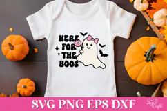 Here for the boos Cute Halloween SVG Quote Product Image 2