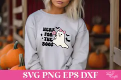 Here for the boos Cute Halloween SVG Quote Product Image 4