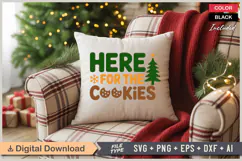 Here For The Cookies SVG | Christmas SVG | Holiday SVG Product Image 4