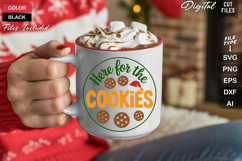 Here For The Cookies SVG | Christmas Round Sign SVG | Xmas Product Image 5