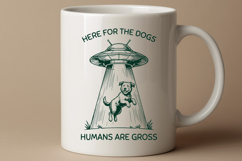 Funny UFO Dog SVG Alien Abduction Humans Are Gross Product Image 2