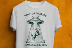 Funny UFO Dog SVG Alien Abduction Humans Are Gross Product Image 3