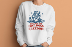 Hot Dogs and Freedom SVG - Patriotic Raccoon America PNG Product Image 3