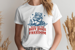 Hot Dogs and Freedom SVG - Patriotic Raccoon America PNG Product Image 2