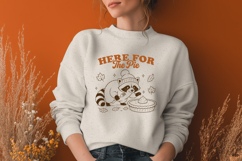 Here For The Pie SVG - Funny Thanksgiving PNG - Raccoon Fall Product Image 3