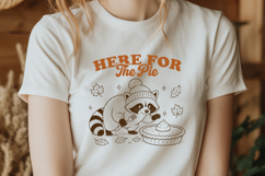 Here For The Pie SVG - Funny Thanksgiving PNG - Raccoon Fall Product Image 2