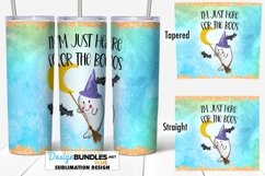Here For Boos Ghost | 20 oz Tumbler Sublimation Wrap PNG Product Image 1