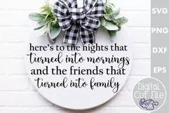 Farmhouse Home Round Sign Svg, Here's To The Nights Product Image 1