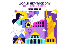 10 World Heritage Day Illustration Product Image 1