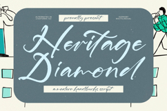 Heritage Diamond - Modern Handbrush Script Product Image 1