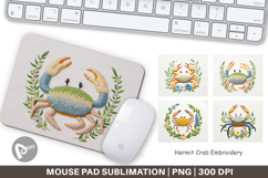 Mouse Pad Hermit Crab Embroidery Product Image 1