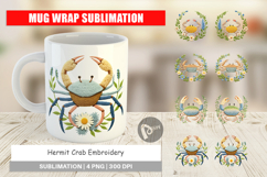 Mug Wrap Hermit Crab Embroidery Product Image 1