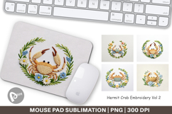 Mouse Pad Hermit Crab Embroidery Product Image 1