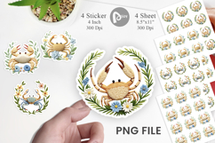 Hermit Crab Embroidery Sticker Product Image 1