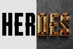 Heroes 3D editable text effect Product Image 2