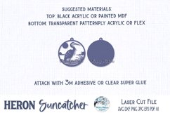 Heron Bird Suncatcher Ornament for Glowforge or Laser Cutter Product Image 3