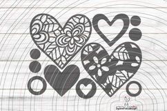 Heart flowers cutting file SVG DXF Product Image 1