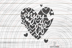 Heart Enjoy your Life Cutting file SVG DXF Product Image 1