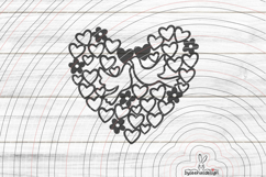 Heart with doves cutting file SVG DXF Product Image 1