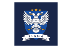 Double headed eagle emblem on blue shield with three gold st Product Image 1