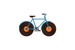 Bicycle with vinyl record wheels unique creative music inspi Product Image 1