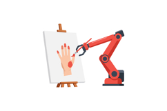 Robotic Arm Painting Human Hand Art on Canvas Creative Techn Product Image 1