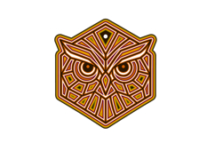 Hexagon Owl Multilayered SVG Laser Cut Design Product Image 2