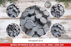 Wind Spinner Hexagonal Grid Product Image 1