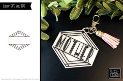 Modern Deco Keychain| Laser Cut Key Ring Trinket Product Image 1