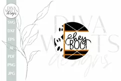 Hey Boo SVG Halloween Door Hanger SVG Ghost SVG Ghost Sign Product Image 2