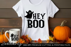 Hey Boo SVG PNG EPS DXF Spooky SVG Halloween SVG Cut Files Product Image 1