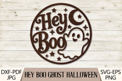 Hey Boo Ghost Halloween SVG File Product Image 1