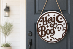 Hey Boo Ghost Halloween SVG File Product Image 2