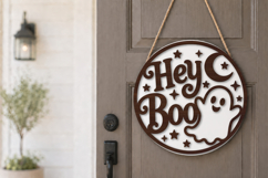 Hey Boo Ghost Halloween SVG File Product Image 4