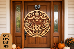 Hey Boo Ghost SVG Laser Cut File Product Image 1
