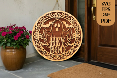 Hey Boo Ghost SVG Laser Cut File Product Image 2
