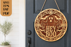 Hey Boo Ghost SVG Laser Cut File Product Image 3