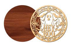 Hey Boo Ghost SVG Laser Cut File Product Image 5