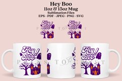 hey boo halloween coffee mug sublimation wrap glass mug wrap svg presized for 11oz and 15oz glass mug are sublimation files