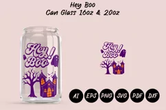 hey boo halloween libbey beer can glass wrap svg presized template for 16oz and 20oz glass