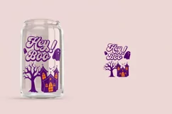hey boo halloween libbey beer can glass wrap svg presized template for 16oz and 20oz glass