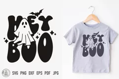 Hey Boo svg cut files you can use for Kids Halloween shirt, hoodies, crewnecks, iron-ons, mugs, printable, stickers, face masks, sweatshirt and more. 