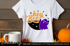 Halloween SVG PNG EPS DXF Spooky Hey Boo T-shirt Mug Design Product Image 2