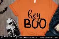 Halloween SVG PNG EPS DXF Spooky Hey Boo T-shirt Mug Design Product Image 1