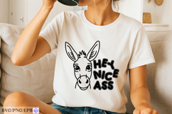 Funny Bathroom Donkey Doodle SVG PNG Design Product Image 2
