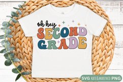 Oh Hey Second Grade SVG | Retro Second Grade SVG Product Image 1