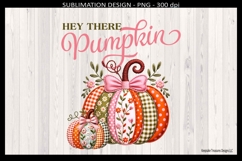 Hey There Pumpkin, Faux Embroidery, Coquette Bow Sublimation Product Image 3